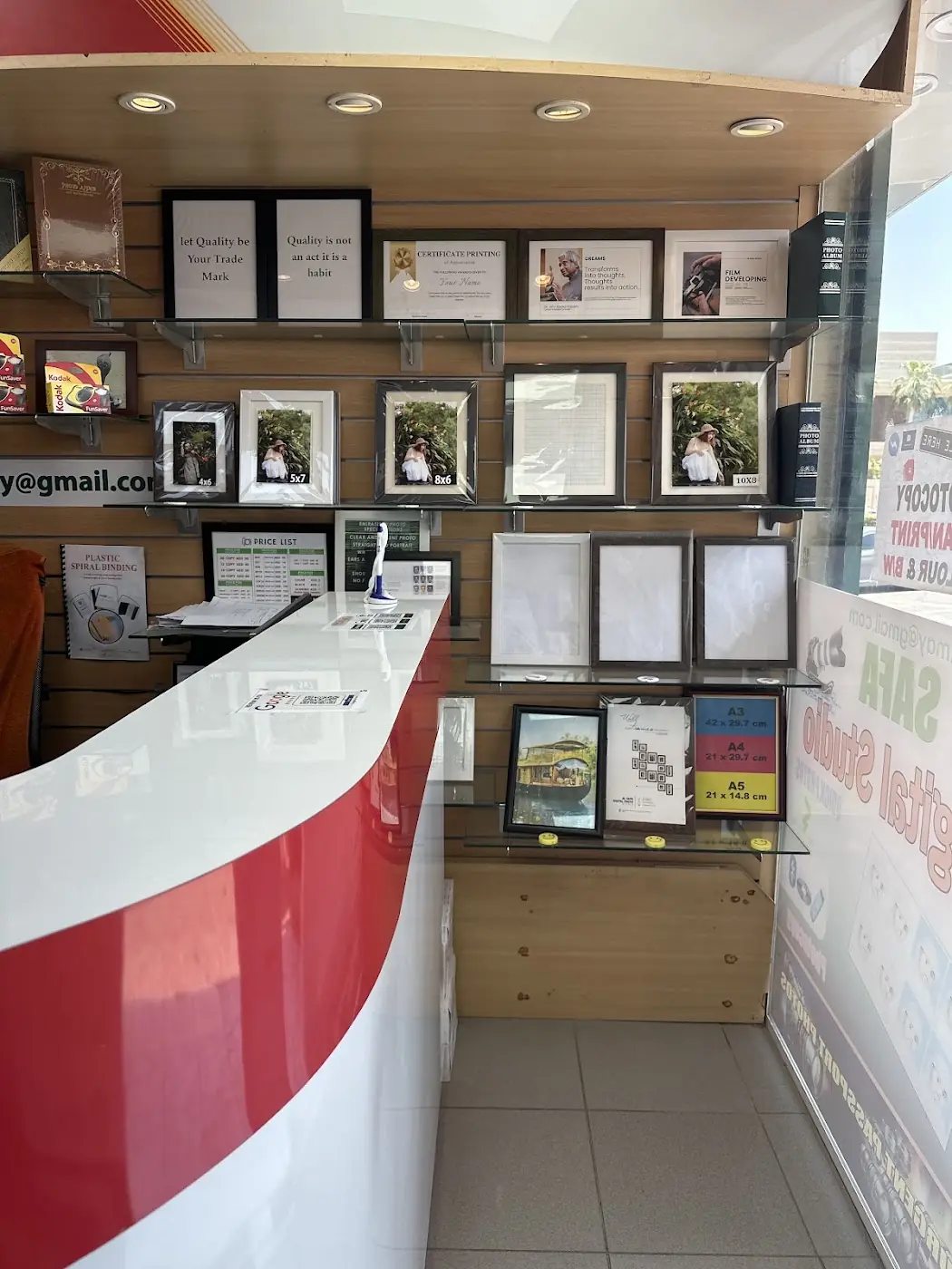 The front counter